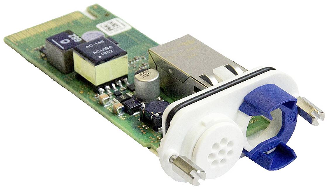 Zelená sieťová karta s ethernetovým konektorom a elektronickými komponentmi, pripravená na inštaláciu do počítača pre pripojenie do siete.