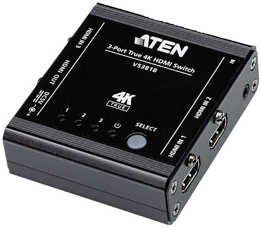ATEN VS381B HDMI-switch 4096 x 2160 Pixel Zwart afbeelding