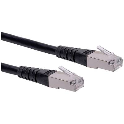 Dva čierne ethernetové káble so striebornými konektormi, ktoré sa používajú na prenos dát medzi zariadeniami.
