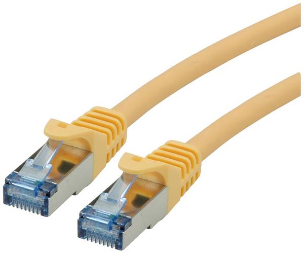 Roline 21.15.2823 RJ45 sieťové káble, prepojovacie káble CAT 6A S/FTP 3.00 m žltá dvojžilový tienený, bez halogénov, samozhášavý 1 ks