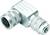 Kovový uhlový konektor s viacerými pripojovacími bodmi.