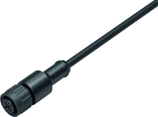 Elektrická zástrčka s káblom, vhodná pre priemyselné aplikácie, jasne zobrazuje konektorové pripojenia na jednom konci.