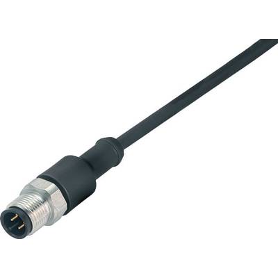 Čierne elektronické káblové vedenie so strieborným valcovitým konektorom na konci, vhodné pre priemyselné využitie.