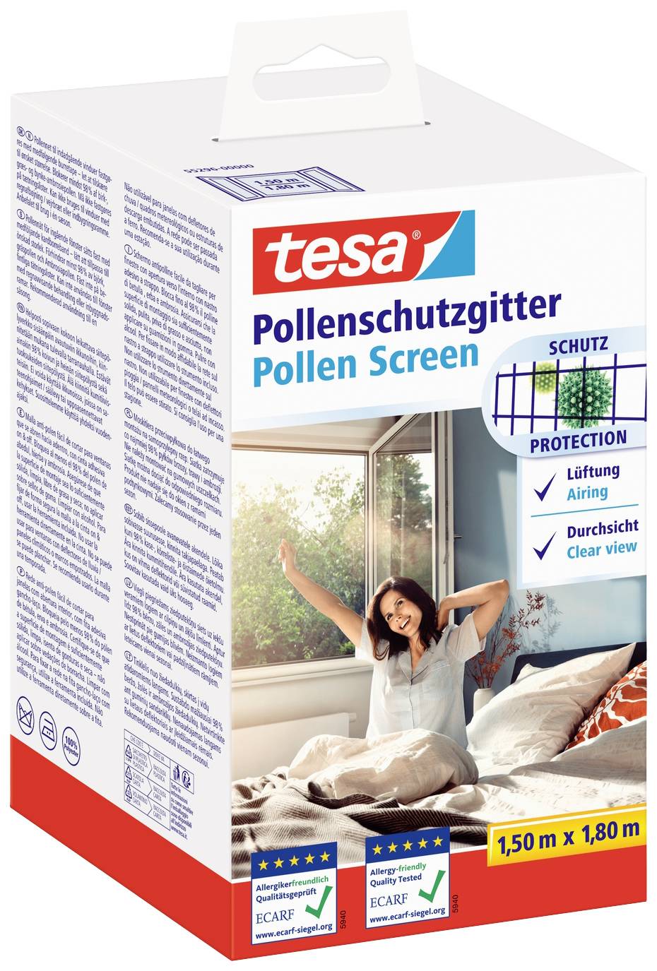 tesa 55296-00000-00 ochranná sieť proti peľu (š x v) 1500 mm x 1800 mm antracitová 1 ks