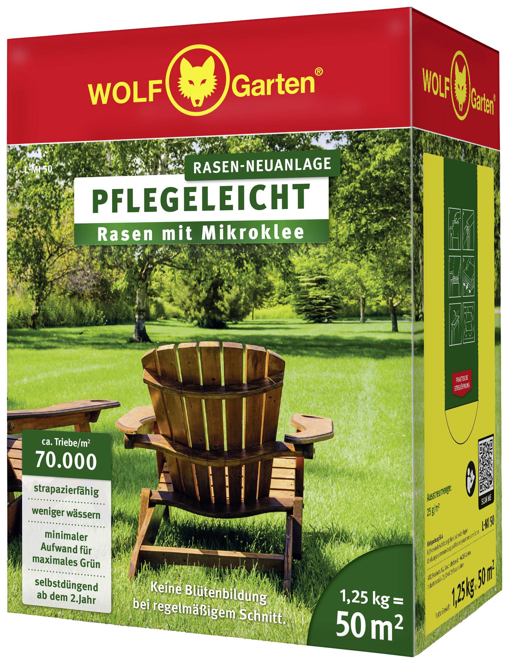 WOLF-Garten 76AH1001650 Prato Wolf-Garten con microclee L-MI 50 1.25 kg
