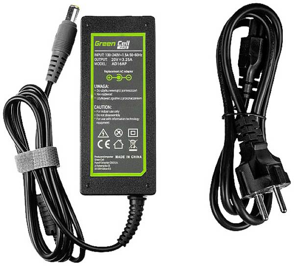 Green Cell AD16AP napájecí adaptér k notebooku 65 W 20 V 3.25 A
