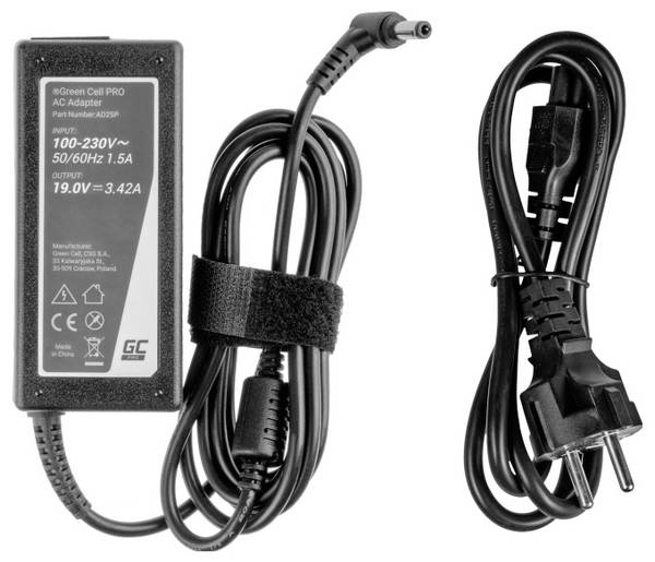 Green Cell AD25P napájecí adaptér k notebooku 65 W 19 V 3.42 A Vhodný pre značky (tlačiarne): Toshiba