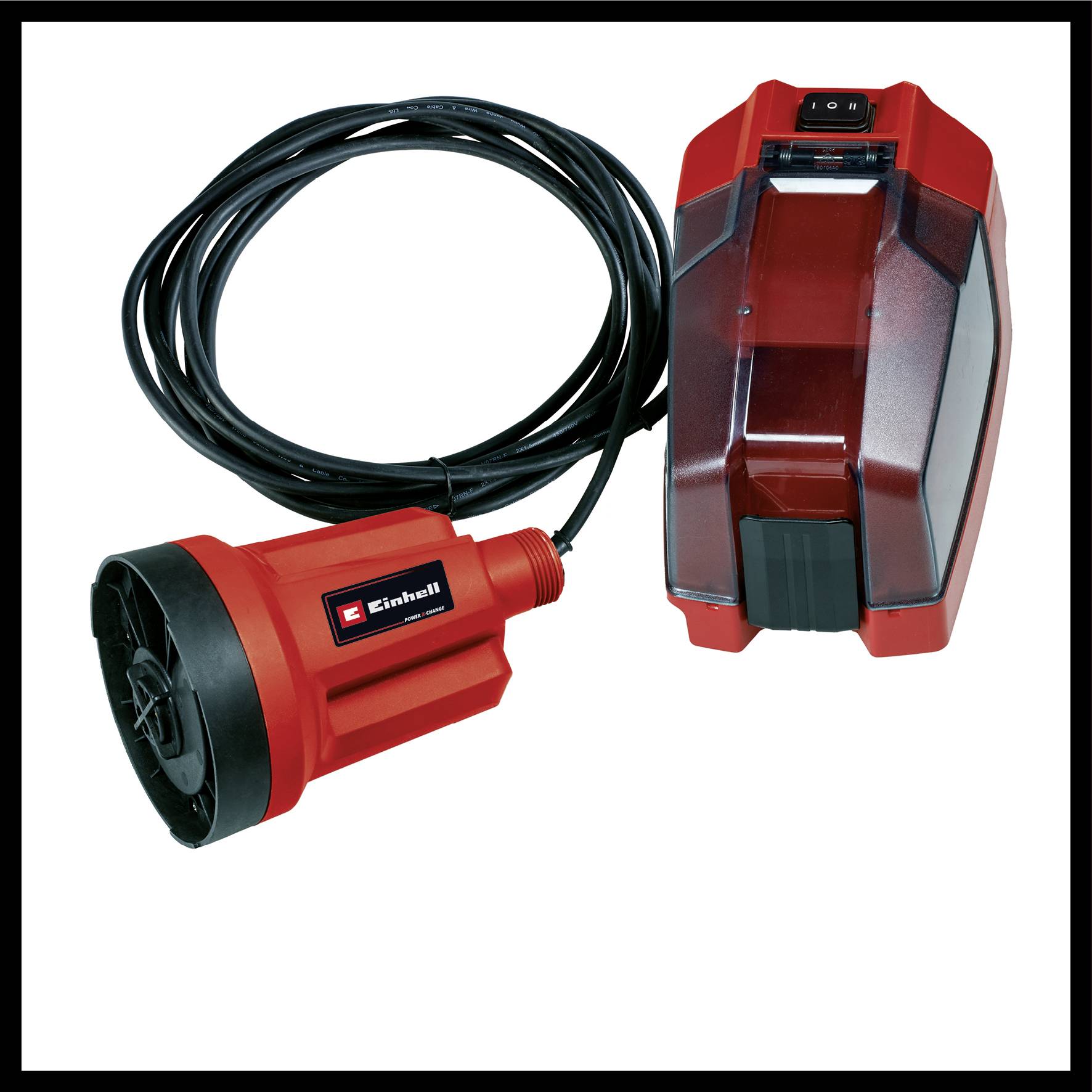 Červená nabíjačka a kábel Einhell Battery.