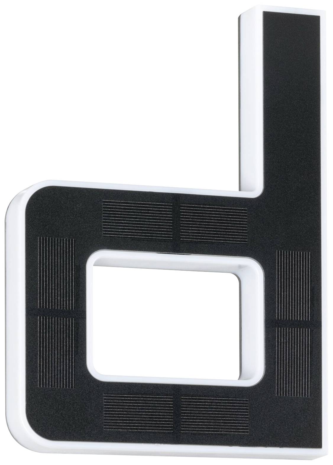 Čierne písmeno 'b' so zaoblenými rohmi a bielym okrajom v modernom písme, pravdepodobne použité ako logo alebo dekorácia.