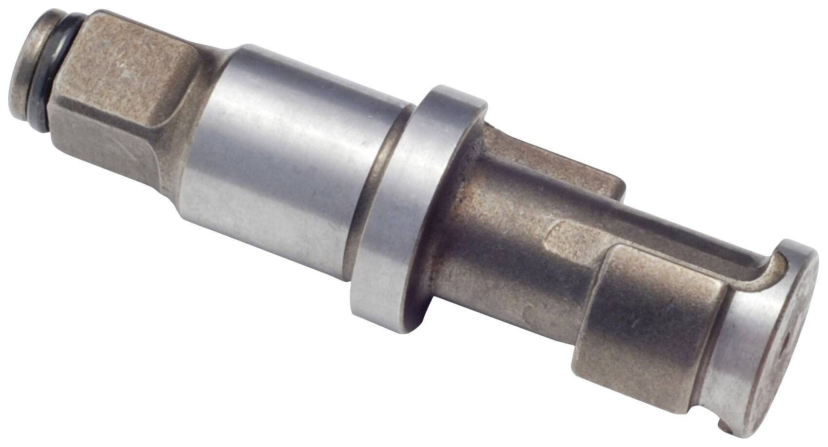 Kovový komponent valcovitého tvaru, ktorý podporuje mechanické spoje alebo funkcie.