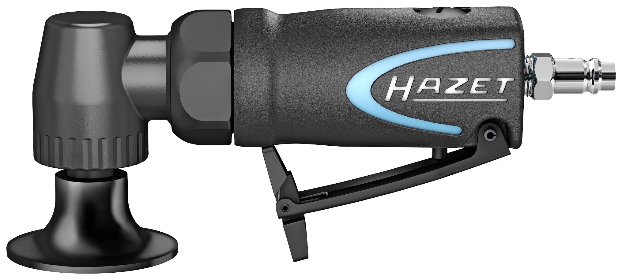 Pneumatická leštička od Hazetu, kompaktná konštrukcia, s ergonomickou rukoväťou, vhodná na presné a efektívne leštenie.