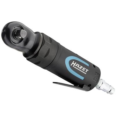 Pneumatický račňový skrutkovač Hazet, čierny s modrým logom, pohľad z boku. Nástroj pre mechanické práce.