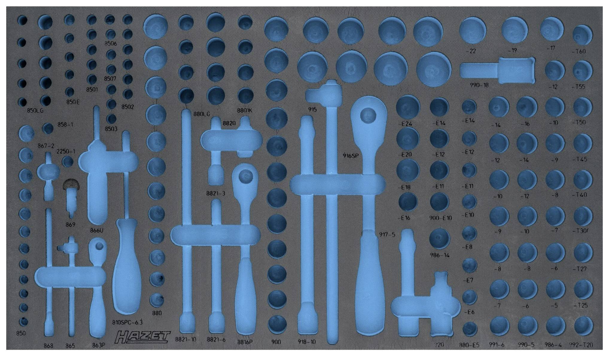 Hazet 163-549L 163-549L Inserto in schiuma (L x L) 691 mm x 392 mm