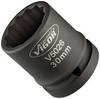 Vigor V5026 V5026 vonkajší dvojitý 6-hranný profil vložka zástrčného kľúča nárazového skrutkovača 30 mm 30 mm 3/4" (20 mm)