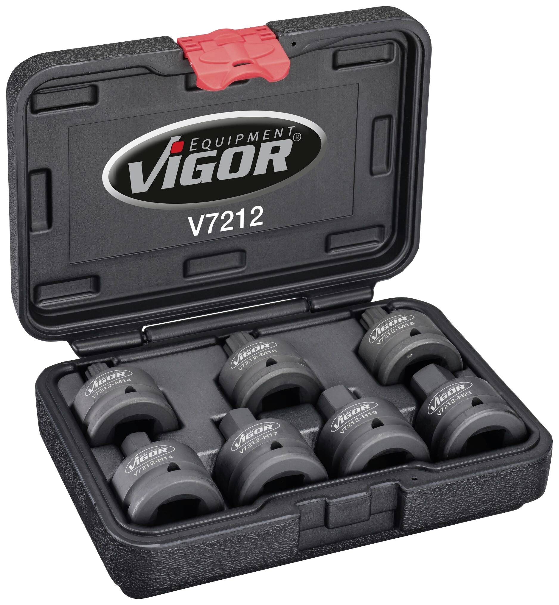 Vigor V7212 Mutterdragare-hylsnyckelinsats-set V7212
