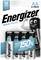 Štyri AA batérie značky Energizer Max Plus s prisľúbenou výdržou až do 150 % dlhšou v porovnaní so štandardnými batériami. Obal obsahuje maskota.