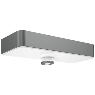 Obdĺžnikový, moderný LED stropný reflektor v sivej a bielej farbe, vhodný na osvetlenie interiérov.