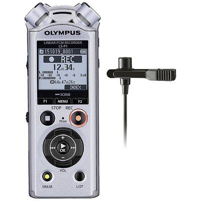 Olympus LS-P1 Lavalier Kit digitálny diktafón Maximálny čas nahrávania 123 h strieborná 