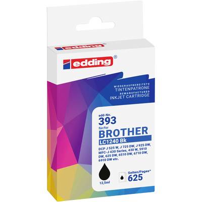 Edding Ink náhradný Brother LC1240BK kompatibilná čierna EDD-393 18-393-0