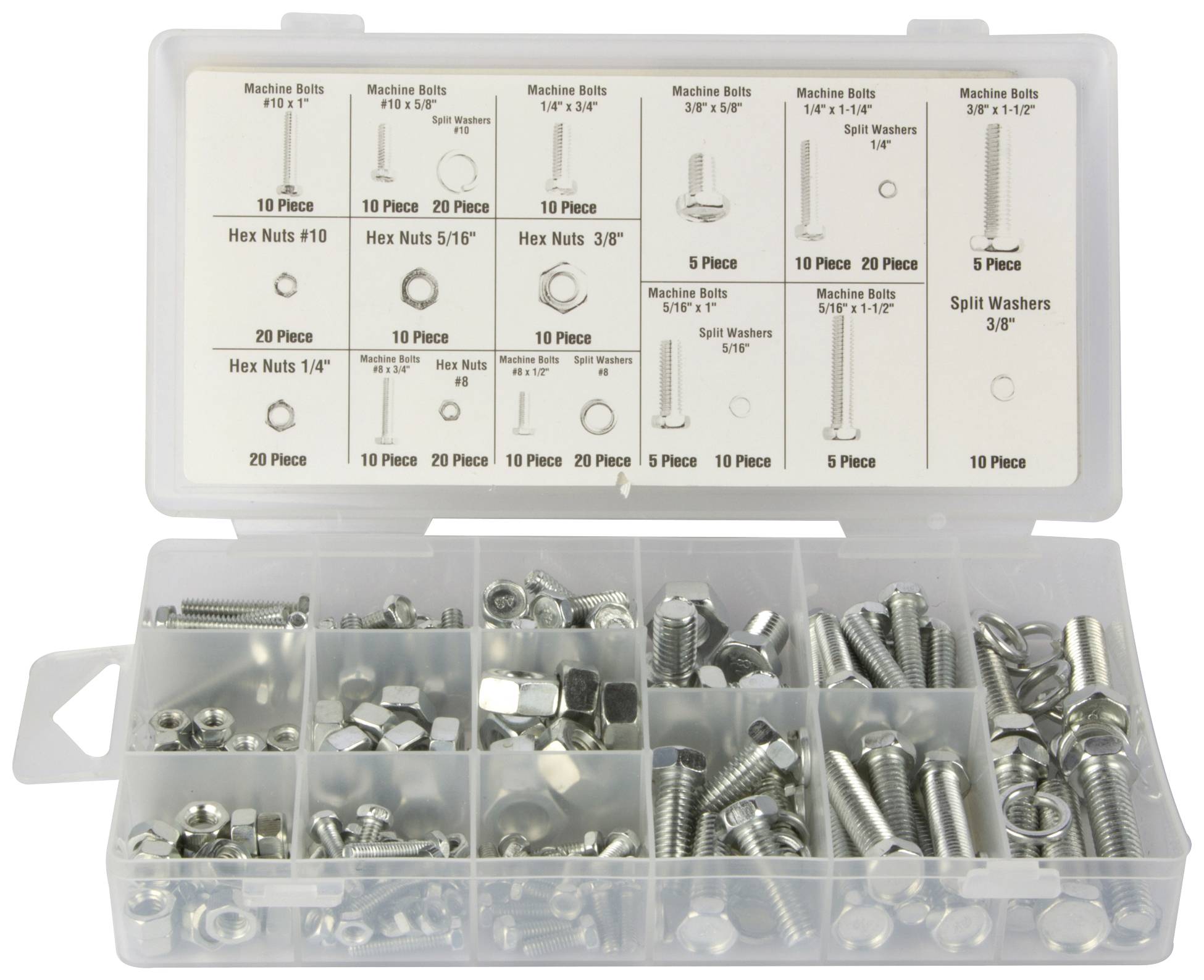 Toolland HAS06 Assortiment bouten Staal Verzinkt 240 stuk(s) afbeelding