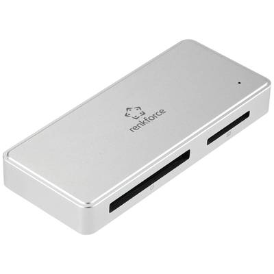 Renkforce RF-PCR-400 externá čítačka pamäťových kariet / hub USB-C™ (USB 3.2 Gen 1), USB-A strieborná