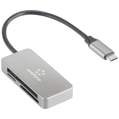 Renkforce RF-PCR-210 externá čítačka pamäťových kariet USB-C™ (USB 3.2 Gen 1) strieborná