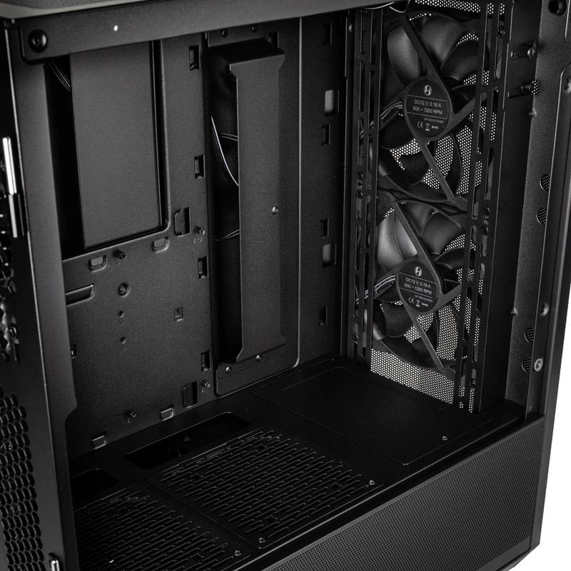 Lian Li LANCOOL II Mesh C Performance RGB midi tower PC skrinka, herné puzdro čierna 3 predinštalované ventilátory, riad-9