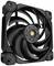 Čierny počítačový ventilátor s desiatimi lopatkami rotora a štvorcovým rámom, používaný na chladenie počítačových skríň.