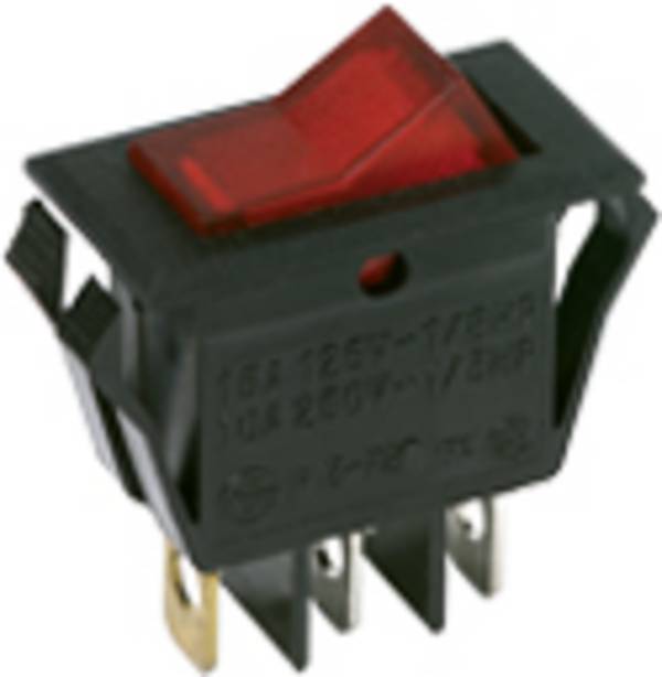 C & K Switches kolískový spínač 125 V/AC 16.00 A 1x zap/vyp 1 ks Bulk