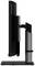 Čierny počítačový monitor zobrazený z boku, s elegantným, nastaviteľným stojanom.