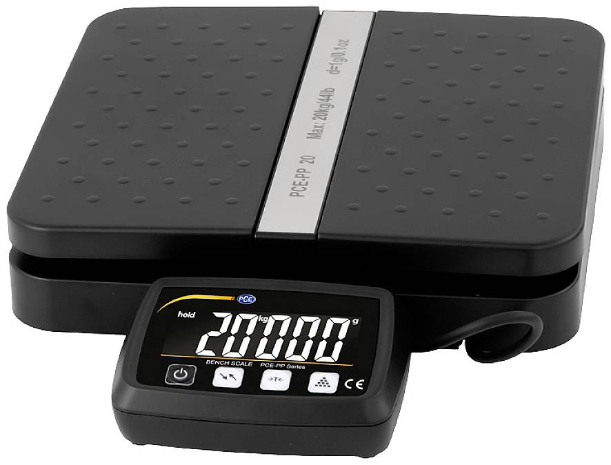 Digitálna váha s displejom, zobrazuje '200000 g'. Maximálna kapacita: 200 kg.