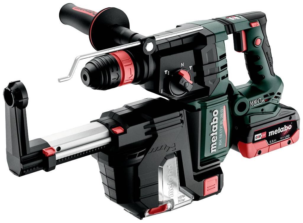 Metabo KH 18 LTX BL 28 SDS-Plus-Martello combinato a batteria 18 V 5.5 Ah