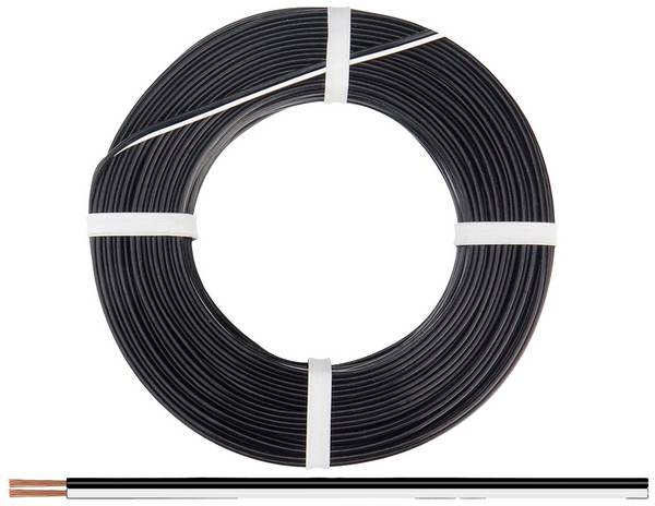 Donau Elektronik 250-15-25 opletenie / lanko 2 x 0.50 mm² čierna/biela 25 m