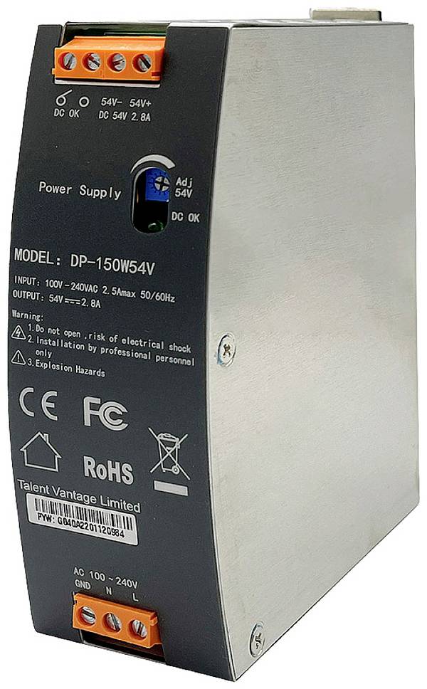 EDIMAX DP-150W54V sieťový zdroj na montážnu lištu (DIN lištu), 54 V/DC, 2.8 A, 150 W