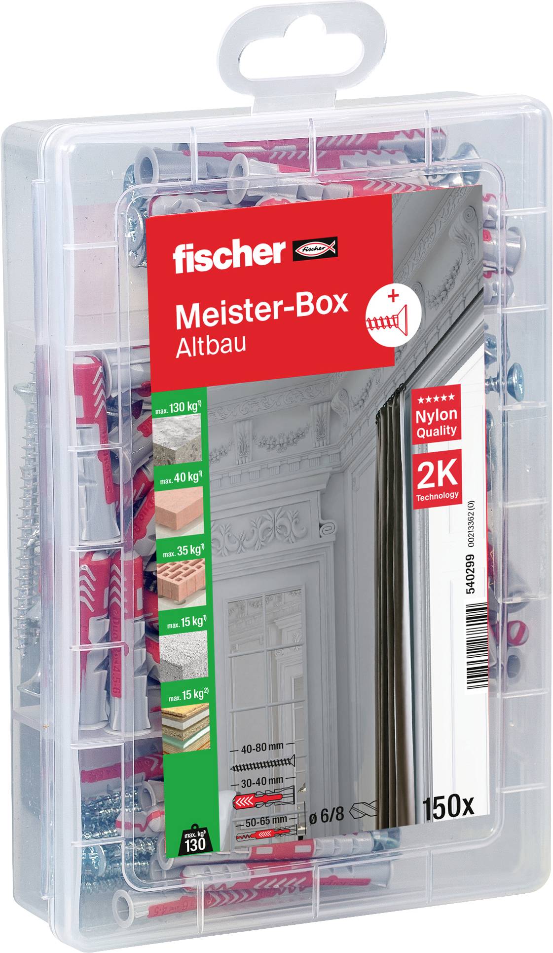 Fischer box s výberom hmoždiniek 540299 1 ks