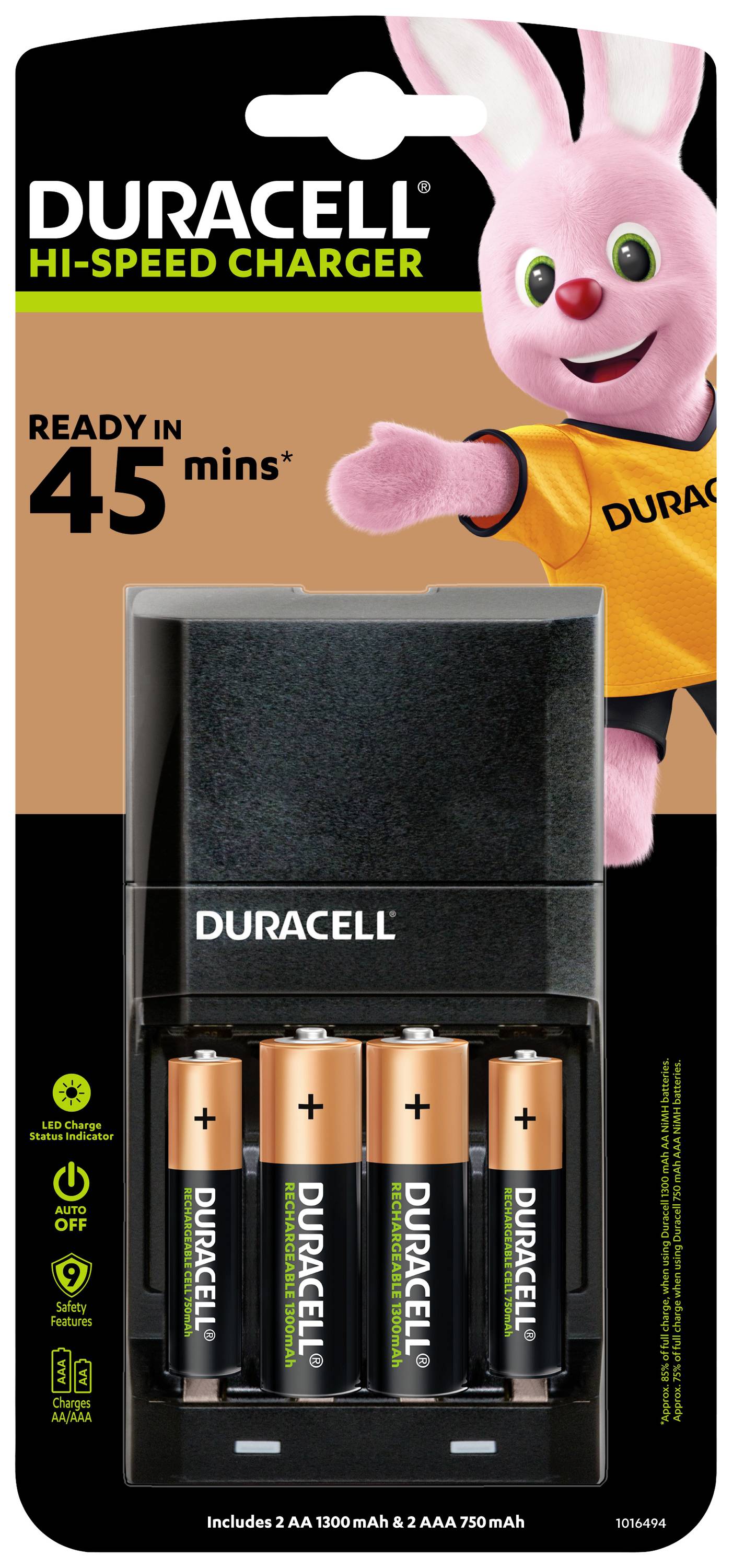 Duracell Advanced Charger CEF27 Caricabatterie universale NiMH Ministilo (AAA), Stilo (AA)
