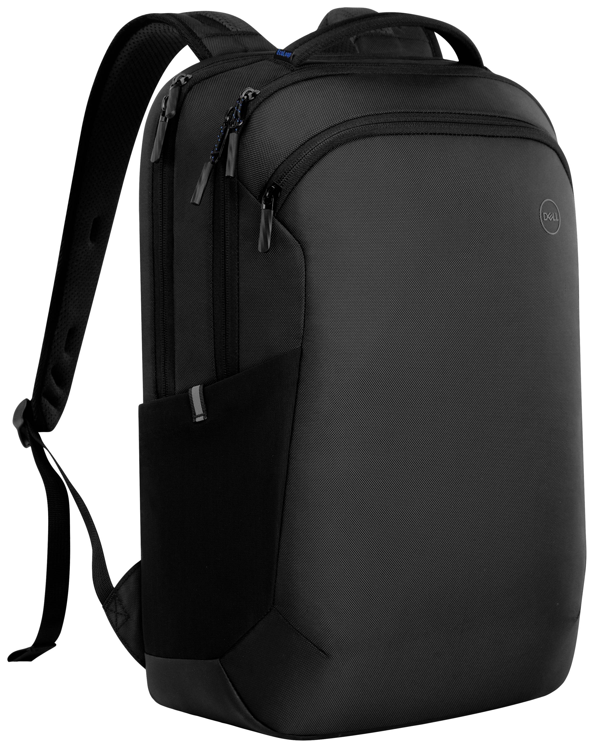 Čierny batoh na notebook s viacerými priehradkami a zipsami, vhodný pre každodenné používanie.
