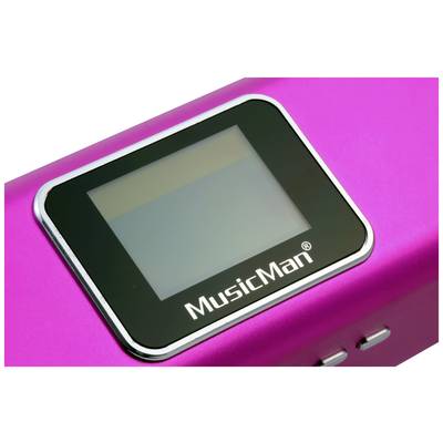 Music Man MA Display pink mini reproduktor AUX, FM rádio, SD, prenosné, USB ružová (metallíza)