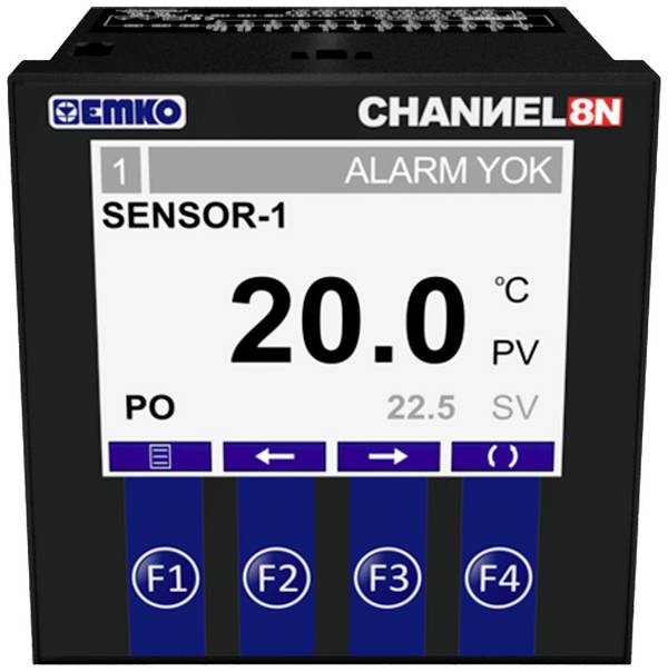 Emko CHANNEL8-N 2-bodový regulátor termostat Pt100 -50 do +400 °C relé 5 A