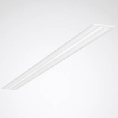Úzka, obdĺžniková LED stropná lampa s moderným dizajnom, zabudovaná do bielého stropu.