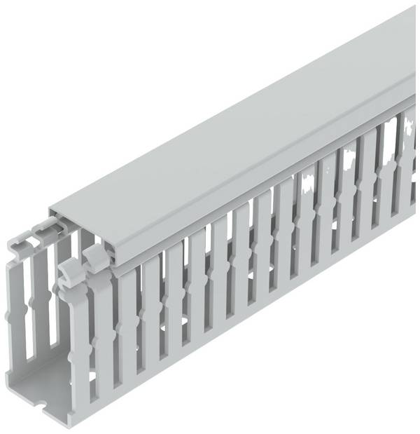 OBO Bettermann 6178552 káblový kanál horná časť (d x š x v) 2000 x 37.5 x 75 mm 1 ks sivá