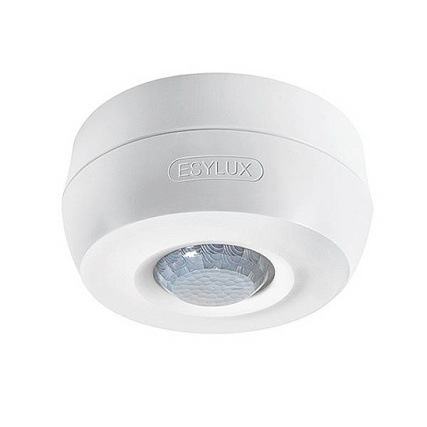 ESYLUX EB10431272 na strop, na omietku stropný detektor prítomnosti osôb 360 °  biela IP54
