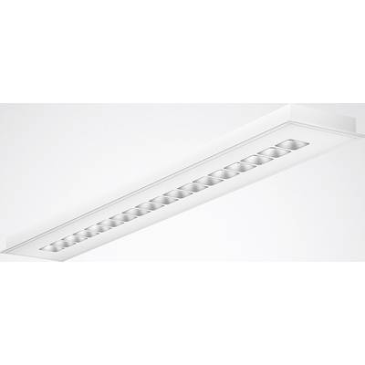 Obdĺžniková stropná lampa s radom symetrických svetelných polí, moderného a štíhleho dizajnu, vhodná do interiérov.