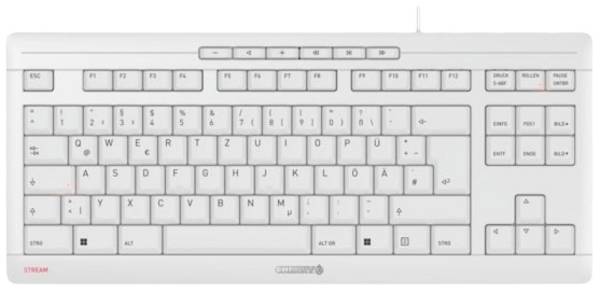CHERRY JK-8600DE-0 káblový klávesnica nemecká, QWERTZ biela