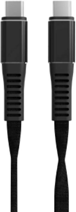 Dva čierne USB-C káble vedľa seba s flexibilným opláštením.