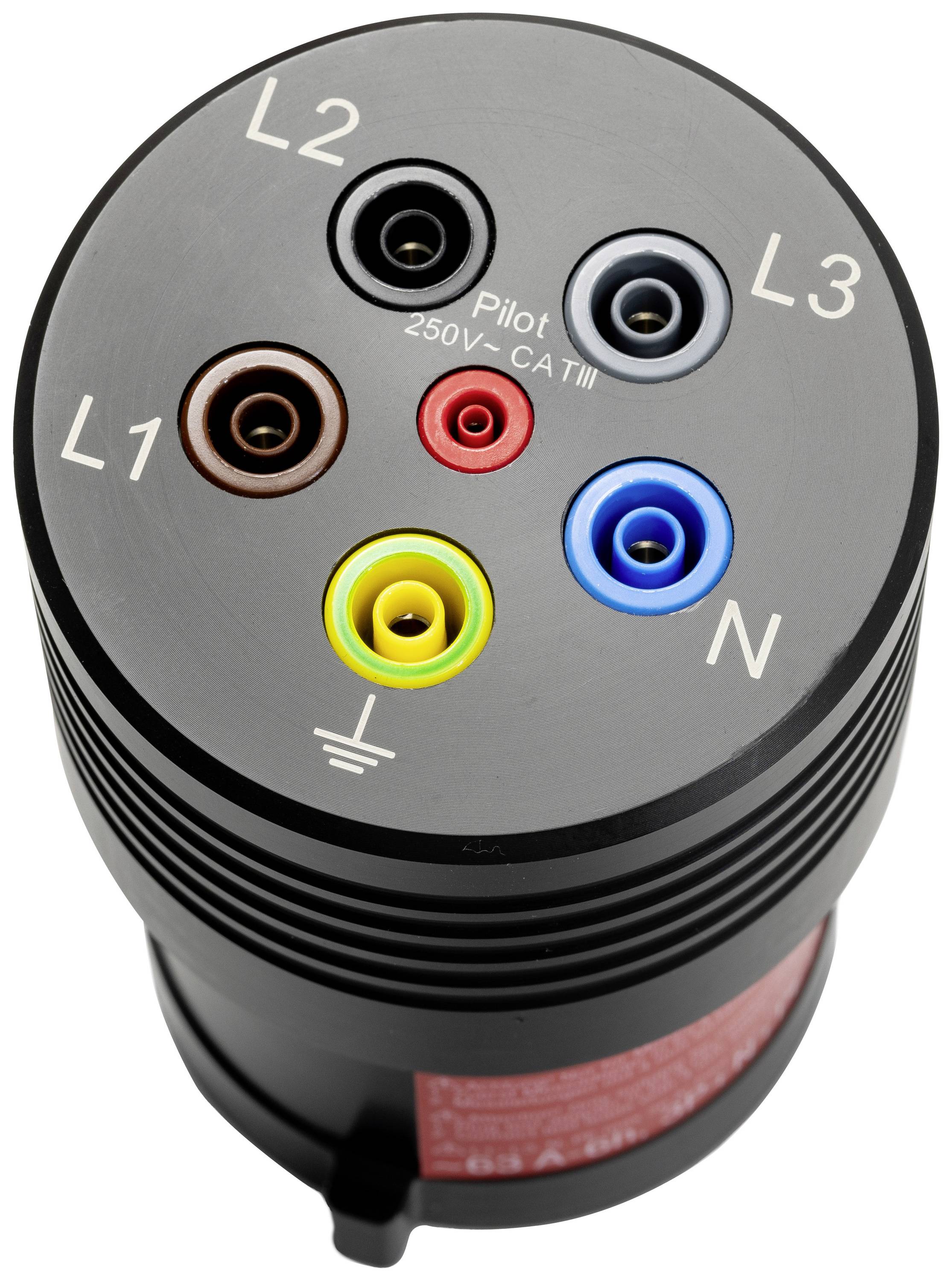 Benning BENNING TA 7-63 Adattatore per misurazioni Spina CEE 63 A 5 poli - Presa 4 mm Nero