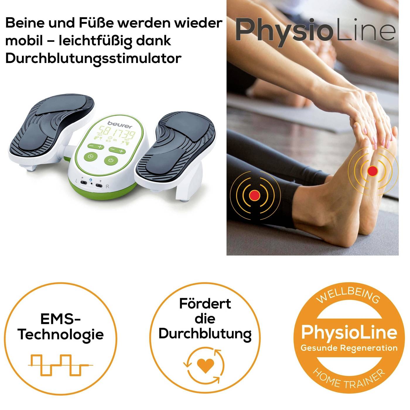 Beurer FM 250 Vital Legs EMS masážny prístroj Conrad.sk