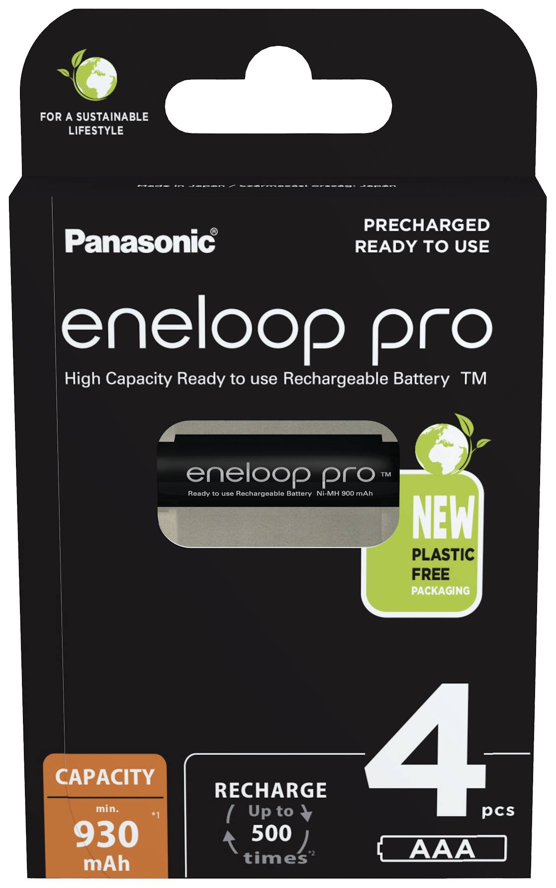 eneloop eneloop pro HR03 Batteria ricaricabile Ministilo (AAA) NiMH 930 mAh 1.2 V 4 pz.