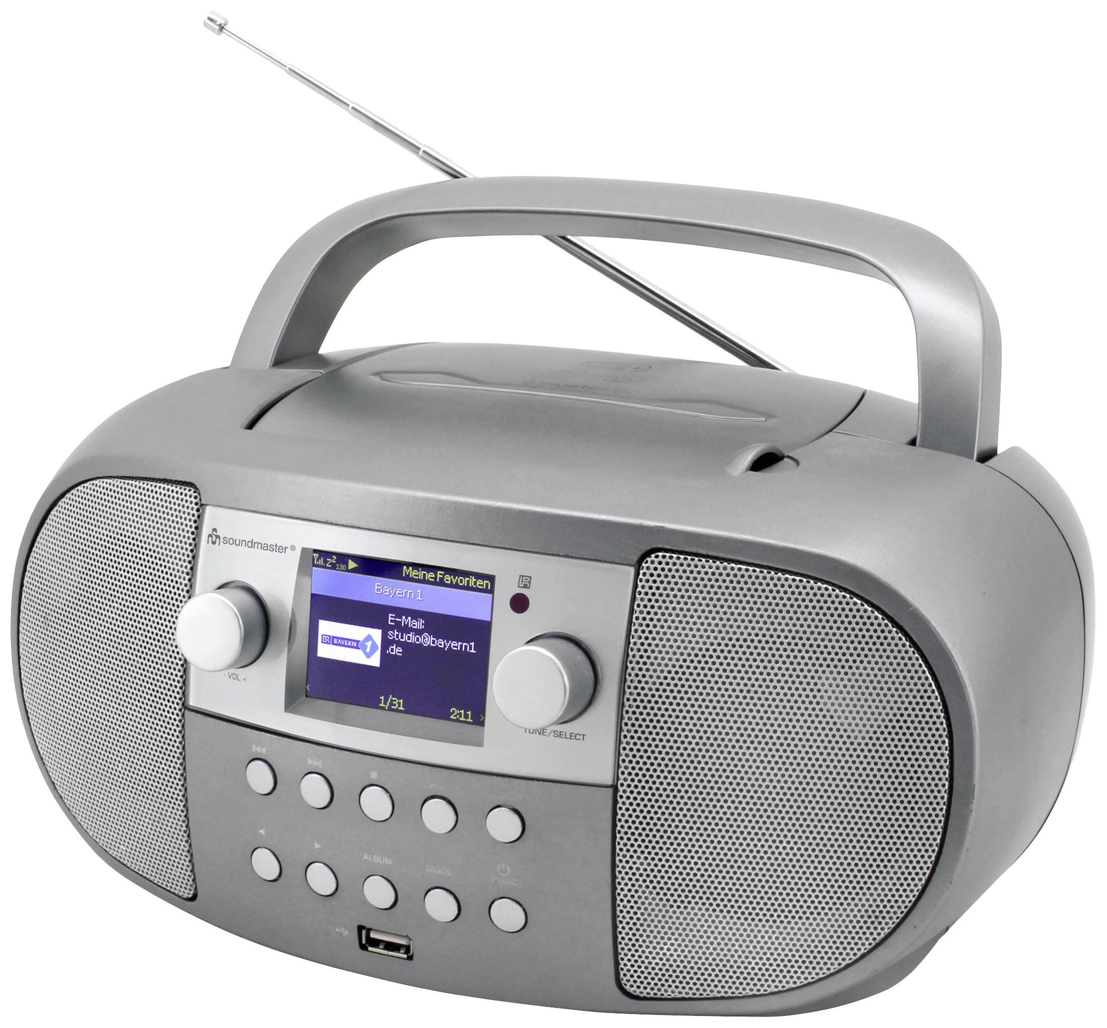 soundmaster SCD7600TI Radio Internet da tavolo DAB+, FM, Internet CD, USB, Bluetooth, WLAN, Internetradio incl. Speaker box, Funzione allarme, incl.