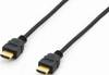 Equip HDMI prepojovací kábel Zástrčka HDMI-A 1.80 m čierna 119350 4K UHD, pozlátené kontakty HDMI kábel